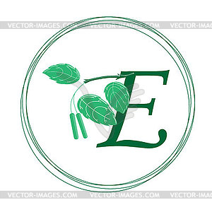 Ecology Logo. Design of natural eco-friendly produc - vector image