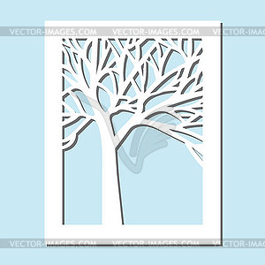 Template for laser cutting and Plotter. Flowers, - vector clipart