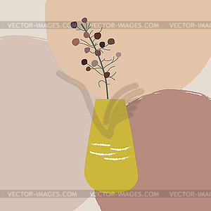 Creative universal aesthetic floral card abstract - vector image
