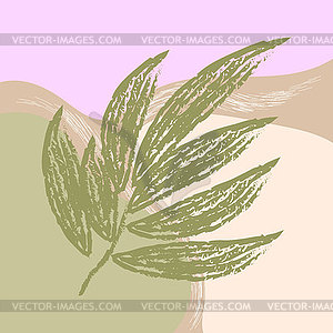 Creative universal aesthetic floral card abstract - vector clipart