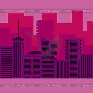 Beautiful with city. bright . Fl - vector clip art