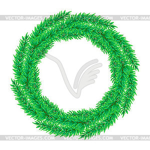 Christmas tree branches set for decoration. Spruce - royalty-free vector image