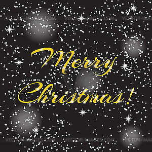 Snowfall, merry Christmas greetings, festive new - vector image