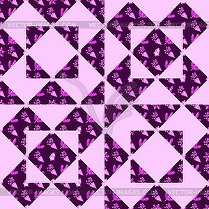 Stylish seamless pattern in style of patchwork, - vector clipart