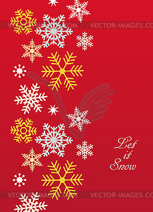 Greeting card, cover with scattering of snowflakes - vector clipart / vector image