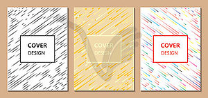 Elegant textured business card set, geometric - vector image