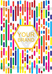 Business card with bright geometric energetic - vector image