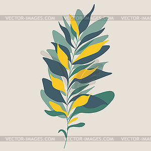 Minimalism botanical as abstraction composit - vector clipart