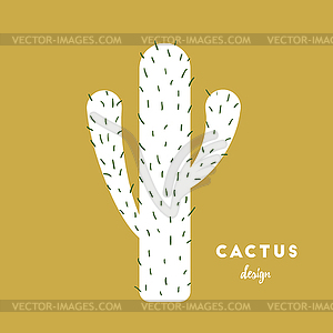 Cactus with needles - vector clipart