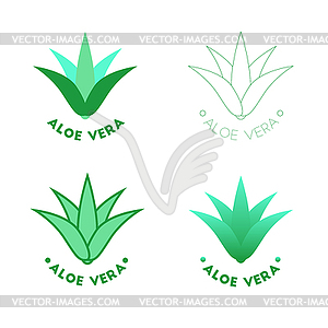 Aloe vera icons - vector image