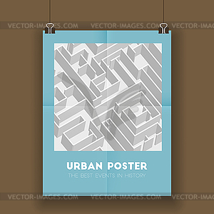 Urban poster - vector image