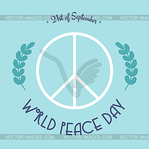 World peace day — 21 of September - vector clipart