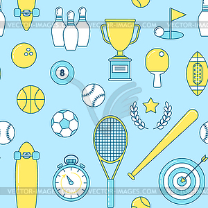 Sports line seamless pattern - vector EPS clipart