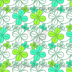 Clover seamless pattern - vector clipart