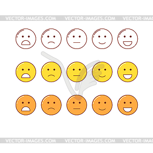 Feedback emoticon scale - vector clipart