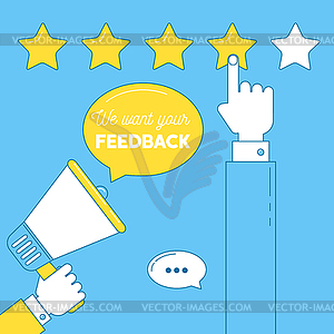 We want your feedback - vector clipart