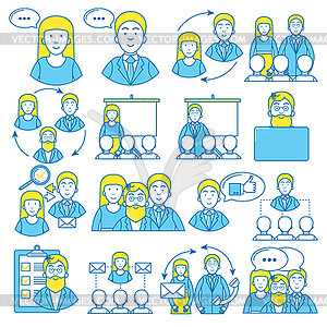 People icon set - vector clipart