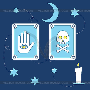 Tarot magical cards - royalty-free vector clipart