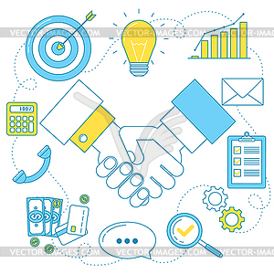 Partnership business - vector image