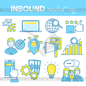 Inbound marketing - vector clipart