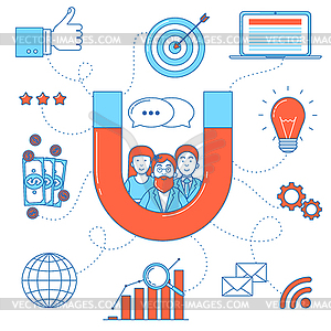 Inbound marketing l - vector image