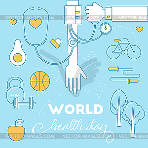World health day - vector EPS clipart