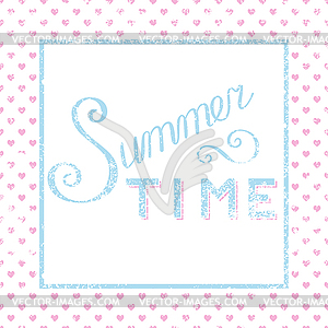 Summer time calligraphy - vector clipart