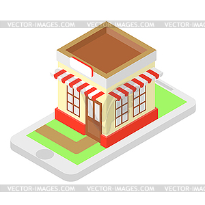 Shop isometric - vector clipart