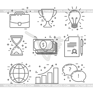 Business line design icons - vector image