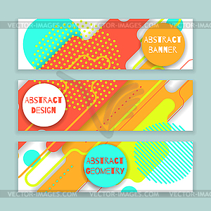 Abstract colorful geometric banner - vector EPS clipart