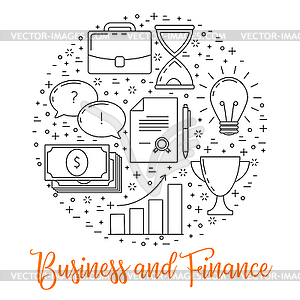 Business s thin line design - vector clipart