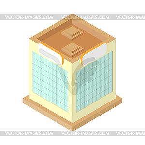 Изометрическая заводская конструкция - изображение в векторе / векторный клипарт