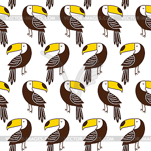 Toucan seamless pattern - vector image