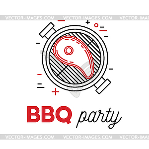 Barbecue steak - vector clipart