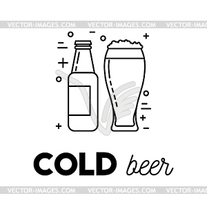 Beer bottle - vector image