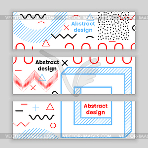 Mempis banner set, color - vector clipart
