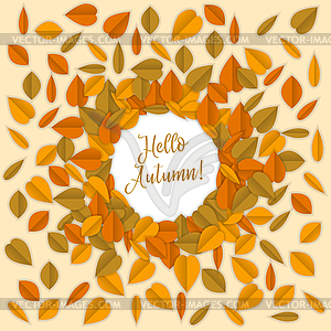 Hello autumn poster - vector image