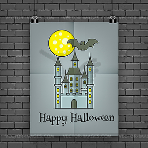 Постер на стене Хэллоуина - изображение в векторе / векторный клипарт