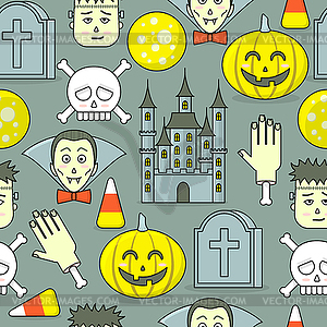 Halloween pattern - vector clipart