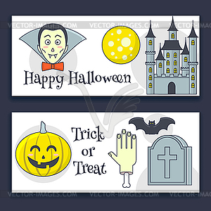 Halloween banner - vector image