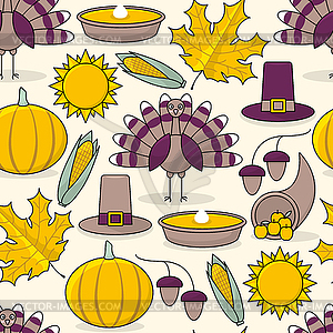 Thanksgiving day, seamless pattern, - royalty-free vector image