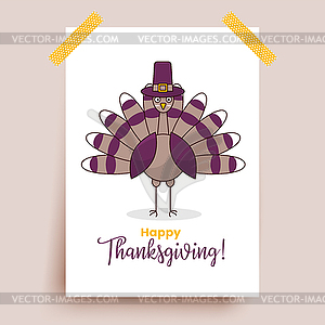Плакат благодарения - изображение в векторе