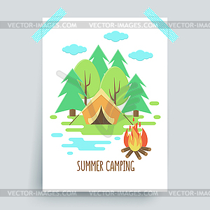 Camping fire - vector EPS clipart