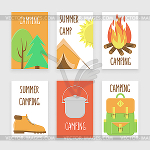 Camping poster - vector clipart