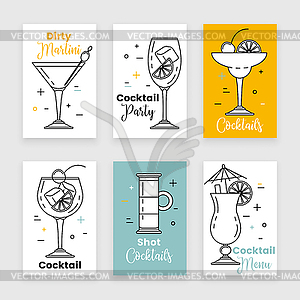 Cocktail menu - vector image