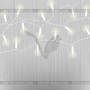 Гарланд свет, рождественское украшение - векторный клипарт Royalty-Free