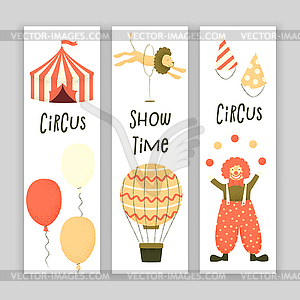 Circus set of characters - vector clipart