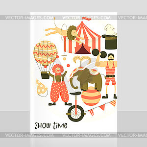Circus set of characters - vector clipart / vector image
