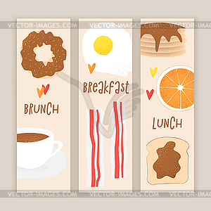 Breakfast concept, brunch - vector clip art