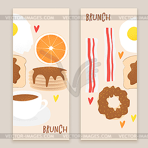 Breakfast concept, brunch - vector image